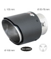 ΑΚΡΟ ΕΞΑΤΜΙΣΗΣ REAL CARBON 50-76mm ΣΤΡΟΓΓΥΛΟ