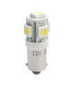 T4W 12V 1,2W BA9s (ΜΙΝΙΟΝ) LED 5xSMD5050 ΛΕΥΚΟ 1ΤΕΜ. M-TECH