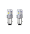 P21/5W BAY15d 12/24V 22 LED SMD ULTRABRIGHT 3020 CANBUS ΛΕΥΚΟ 2ΤΕΜ.