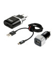 ΦΟΡΤΙΣΤΗΣ ΑΝΑΠΤΗΡΑ 12/24V 3 ΣΕ 1 ΜΕ ΠΡΙΖΑ 230V + 1 MICRO USB 2400mA ΜΕ ΚΑΛΩΔΙΟ 100cm SILVER LINE LAMPA - 1 TEM.