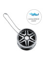 ΑΡΩΜΑΤΙΚΟ ΚΡΕΜΑΣΤΟ ΣΕ ΣΧΗΜΑ ΖΑΝΤΑΣ CHROME WHEEL OCEAN BREEZE 6cm SIMONI RACING - 1 TEM.