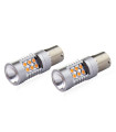 PY21W 12/24V 6.000k 0.54A - 6.48W 800lm LED 24xSMD3030 CAN-BUS ΠΟΡΤΟΚΑΛΙ 18x56mm  AMIO -2 ΤΕΜ.