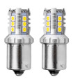 R5W/R10W P21W BA15S 12/24V 16xSMD 3030 LED ΛΕΥΚΟ CAN-BUS 2ΤΕΜ.