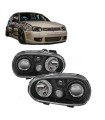 Μπροστινά Φανάρια Set Για Vw Golf IV (4) 97-03 R32 Look Projectors Μαύρα H7/H7/H3 Depo