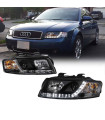 Μπροστινά Φανάρια Set Για Audi A4 B6 00-04 DRL Μαύρα H1/H1 Sonar