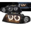 Μπροστινά Φανάρια Set Για Audi A4 B5 94-98 Angel Eyes Μαύρα H7/H7 Depo