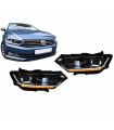 Μπροστινά Φανάρια Set Για Vw Passat B8 15+ DRL Led Matrix & Led Signal Dynamic R-Line Look Full Led Με Μοτέρ Carner