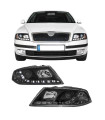 Μπροστινά Φανάρια Set Για Skoda Octavia 1Z 04-08 DRL Μαύρα H7/H1 Sonar