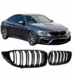 Καρδιές Μάσκας Για Bmw 4 F32 / F33 / F36 13-16 M4 Look Με Διπλή Γρίλια Μαύρο Γυαλιστερό 2 Τεμάχια