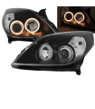 Μπροστινά Φανάρια Set Για Opel Vectra C 05-08 Angel Eyes Μαύρα H7/H1 Depo