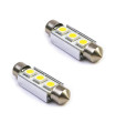 Λάμπες Led Σωληνωτές 39mm 3 Leds 12volt Canbus Λευκό Φως 14197 2 Τεμάχια