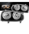 Μπροστινά Φανάρια Set Για Vw Golf 3 92-98 Angel Eyes Μαύρα H7/H7 Depo