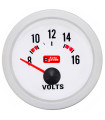 Βολτόμετρο Auto Gauge Λευκό 52mm 12 Volt