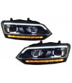 Μπροστινά Φανάρια Set Για Vw Polo 6R/6C 09-17 DRL Passat Matrix Look & Dynamic Φλας H7 Με Μοτέρ Carner