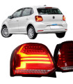 Πισινά Φανάρια Set Για Vw Polo 6R 09-14 Led Bar Dynamic Κόκκινο/Crystal Carner