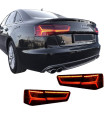 Πισινά Φανάρια Set Για Audi A6 C7 11-15 Led Bar Dynamic Κόκκινο/Crystal Eagle Eyes