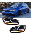 Μπροστινά Φανάρια Set Για Vw Golf VI (6) 08-12 DRL Xenarc® Halogen Version Black LEDHL102-BK Osram LEDriving®