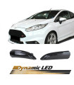 Φλας Καθρέπτη Για Ford Fiesta 09-17 / B-Max 12-17  Dynamic Led Canbus Μαύρο/Φιμέ 2 Τεμάχια