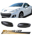 Φλας Καθρέπτη Για Peugeot 207/ 308 / 3008 / 5008 RCZ / Citroen C3 /DS3 / DS4/ C5 Dynamic Mαύρο 2 Τεμάχια