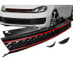 Μάσκα Για Vw Golf VI (6) 08-11 GTI Look Κυψελωτή Με Κόκκινο Σιρίτι 1 Τεμάχιο