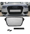 Μάσκα Για Audi A4 B8 11-15 RS4 Look Κυψελωτή Γυαλιστερό Μαύρο 1 Τεμάχιο