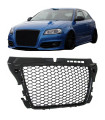 Μάσκα Για Audi A3 8P 08-12 RS3 Look Κυψελωτή Γυαλιστερό Μαύρο 1 Τεμάχιο