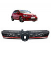 Μάσκα Για Vw Golf VII (7.5) 16-19 GTI Look Κυψελωτή Με Κόκκινο Σιρίτι Και Βάση Αισθητήρα 1 Τεμάχιο