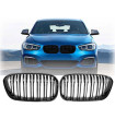 Καρδιές Μάσκας Για Bmw 1 F20 / F21 15-19 M4 Look Με Διπλή Γρίλια Με 14 Γραμμές Μαύρο Γυαλιστερό 2 Τεμάχια