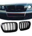 Καρδιές Μάσκας Για Bmw 3 E46 99-01 Sedan/Touring/Compact M4 Look Με Διπλή Γρίλια Μαύρο Γυαλιστερό 2 Τεμάχια