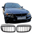 Καρδιές Μάσκας Για Bmw 3 E90 /E91 05-08 M4 Look Με Διπλή Γρίλια Μαύρο Γυαλιστερό 4 Τεμάχια