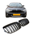 Καρδιές Μάσκας Για Bmw 1 F20 / F21 11-15 M4 Look Με Διπλή Γρίλια Μαύρο Γυαλιστερό 2 Τεμάχια