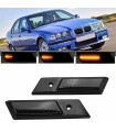 Πλαϊνά Φλας Φτερού Για Bmw 3 E36 90-96 / 3 E30 / 5 E34 88-95 / 7 E32 86-94 Βιδωτό Led Dynamic Black/Smoke 2 Τεμάχια