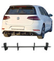 Diffuser Πίσω Προφυλακτήρα Για VW Golf VII (7.5) 17-20 Facelift Για GTI Έκδοση Μαύρο Ματ 4 Bars Από Abs Πλαστικό 1 Τεμάχιο