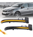 Φλας Καθρέπτη Για Peugeot 308 13-17 Dynamic Led Canbus Μαύρο 2 Τεμάχια