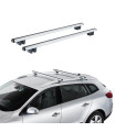 Μπάρες Οροφής Αλουμινίου CRUZ Oplus 924-036 R-128cm Railing System Ασημί 2 Τεμάχια