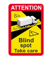 Αυτοκόλλητο Σήμα Μεγάλο Τυφλό Σημείο (Blind Spot - Take Care) 25 x 17.5cm 1 Τεμάχιο