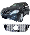 Μάσκα Για Mercedes-Benz ML-Class W164 08-11 GT Amg Panamericana Look Honeycomb Μαύρο/Χρώμιο 1 Τεμάχιο