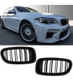 Καρδιές Μάσκας Για Bmw 5 F10 / F11 / F18 10-16 M4 Look Με Διπλή Γρίλια Μαύρο Γυαλιστερό V.2 2 Τεμάχια