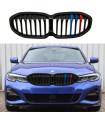 Καρδιές Μάσκας Για Bmw 1 F40 19+ M Look Tri-Color Μαύρο Γυαλιστερό 1 Τεμάχιο