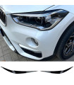 Φρυδάκια Μπροστινών Φαναριών Για Bmw X1 F48 2015-2019 Pre-LCI Βαμμένα Μάυρο Γυαλιστερό Χρώμα 2 Τεμάχια