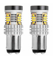 ΛΑΜΠΑΚΙΑ ΔΙΠΟΛΙΚΑ LED ΛΕΥΚΑ CAN-BUS P21/5w BAY15D 12/24V 24xSMD 3020 ΑMiO - 2 TEM.