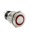 ΔΙΑΚΟΠΤΗΣ ΜΠΟΥΤΟΝ (BUTTON) 12/24V 5Amax 5PIN IP65 ON/OFF ME LED ΚΟΚΚΙΝΟ ΑΝΟΞΕΙΔΩΤΟ ΑΤΣΑΛΙ​ LAMPA - 1 TEM.