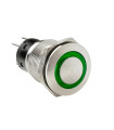 ΔΙΑΚΟΠΤΗΣ ΜΠΟΥΤΟΝ (BUTTON) 12/24V 5Amax 5PIN IP65 ON/OFF ME LED ΠΡΑΣΙΝΟ ΑΝΟΞΕΙΔΩΤΟ ΑΤΣΑΛΙ LAMPA - 1 TEM.