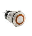 ΔΙΑΚΟΠΤΗΣ ΜΠΟΥΤΟΝ (BUTTON) 12/24V 5Amax 5PIN IP65 ON/OFF ME LED ΠΟΡΤΟΚΑΛΙ ΑΝΟΞΕΙΔΩΤΟ ΑΤΣΑΛΙ LAMPA - 1 TEM.