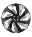 ΤΑΣΙ 16" HUBCAP VECTOR RC SILVER BLACK AMiO- 4 ΤΕΜ.