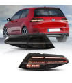 Πισινά Φανάρια Set Για Vw Golf VII 7 & 7.5 11-19 Led Bar Dynamic Facelift 7.5 GTI/R Look Φιμέ VLand