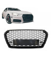 Μάσκα Για Audi A4 B9 16-19 RS4 Look Κυψελωτή Γυαλιστερό Μαύρο 1 Τεμάχιο