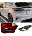 Πισινά Φανάρια Set Για Ford Focus 18-21 Hatchback 3D/5D Led  Κόκκινο/Smoke