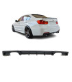 Diffuser Πίσω Προφυλακτήρα Για Bmw 3 F30/F31 11-19 M-Packet Μαύρο Ματ Με 2 Διπλές Τρύπες Εξάτμισης Αριστερά & Δεξιά Από Abs Πλασ