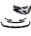 Μπροστινό Spoiler Για Mercedes-Benz E-Class W213 S213 C238 A238 Facelift (2020-Up) Amg Line Μαύρο Γυαλιστερό 3 Τεμάχια